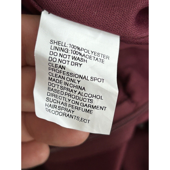 NWT Mac Duggal 20409 Embellished Illusion Gown Dress Long Sleeve Maroon Size 14 - Picture 11 of 13